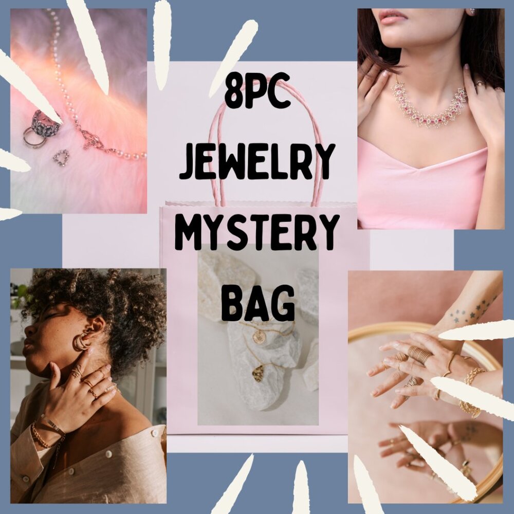 8PC 🦋 NEW Jewelry Mystery Box / Bag!